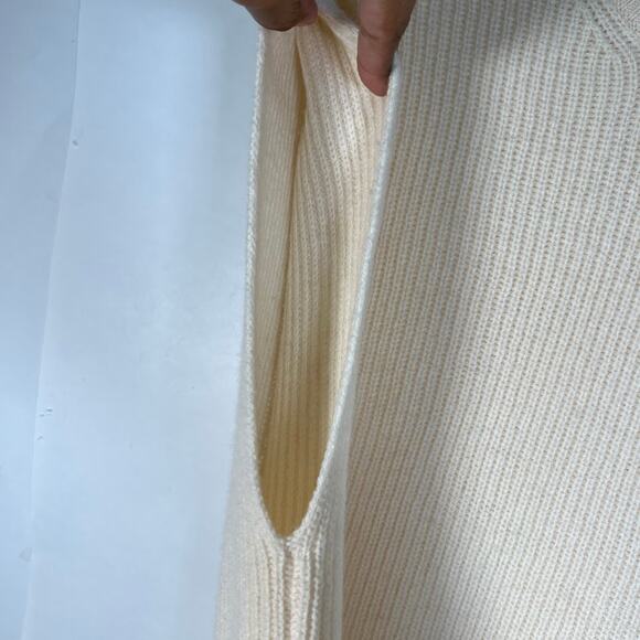 Boden Women's Rib Knit Pullover Sweater Vest L Sleeveless Beige Boxy - Picture 4 of 6